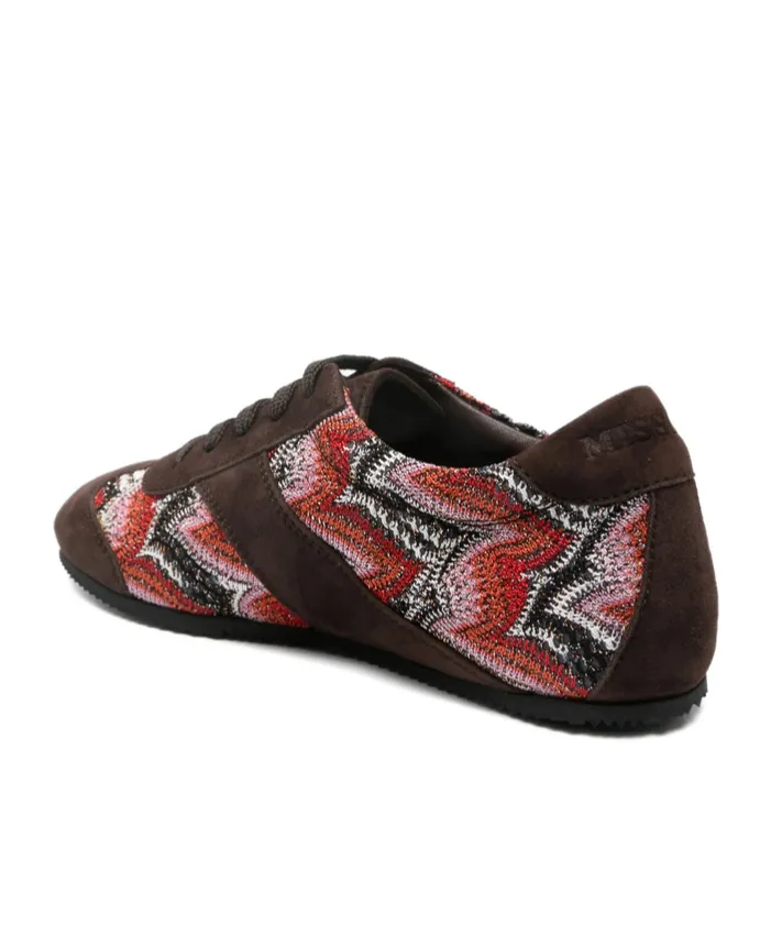 Patterned Suede Trainers