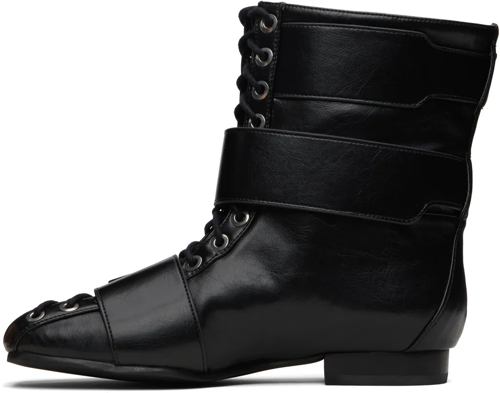 Ganni Buckled Lace-Up Boots