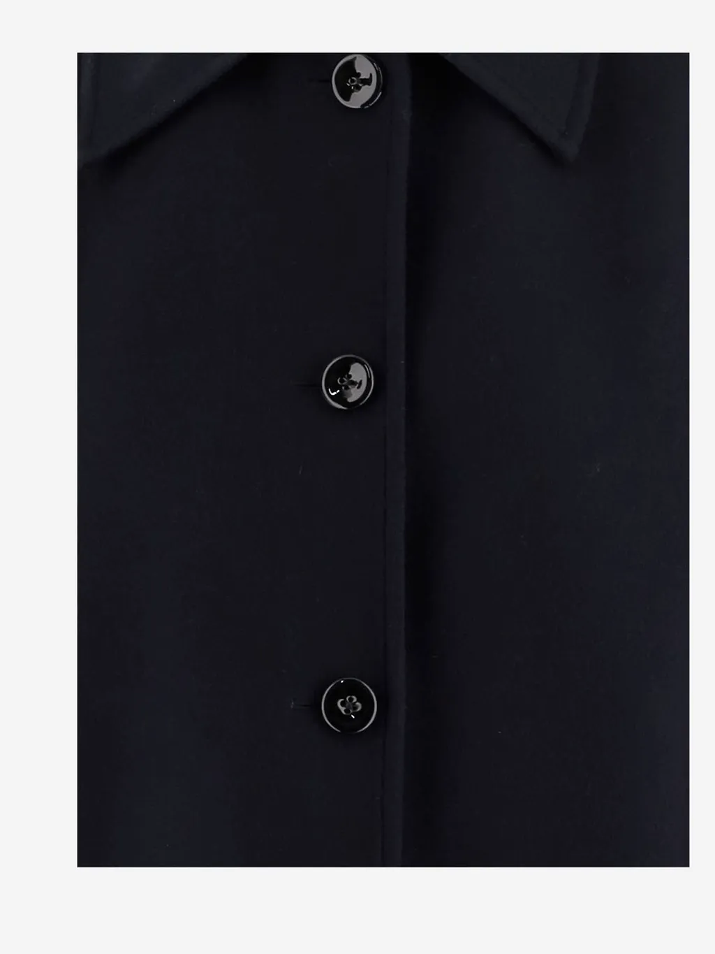 Button-Fastening Wool Coat