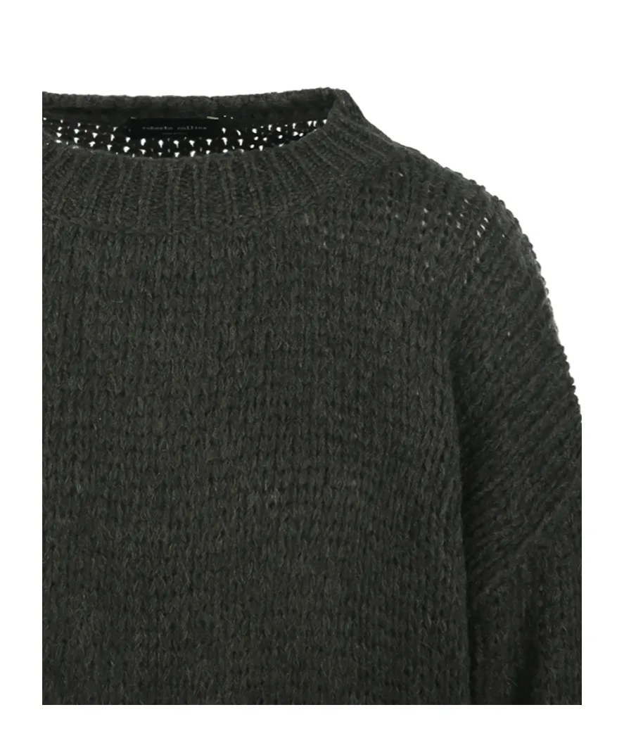 Textured Round-Neck Sweater