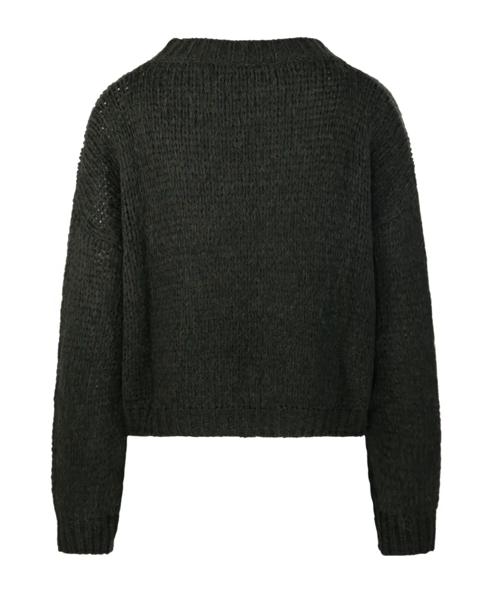 Textured Round-Neck Sweater