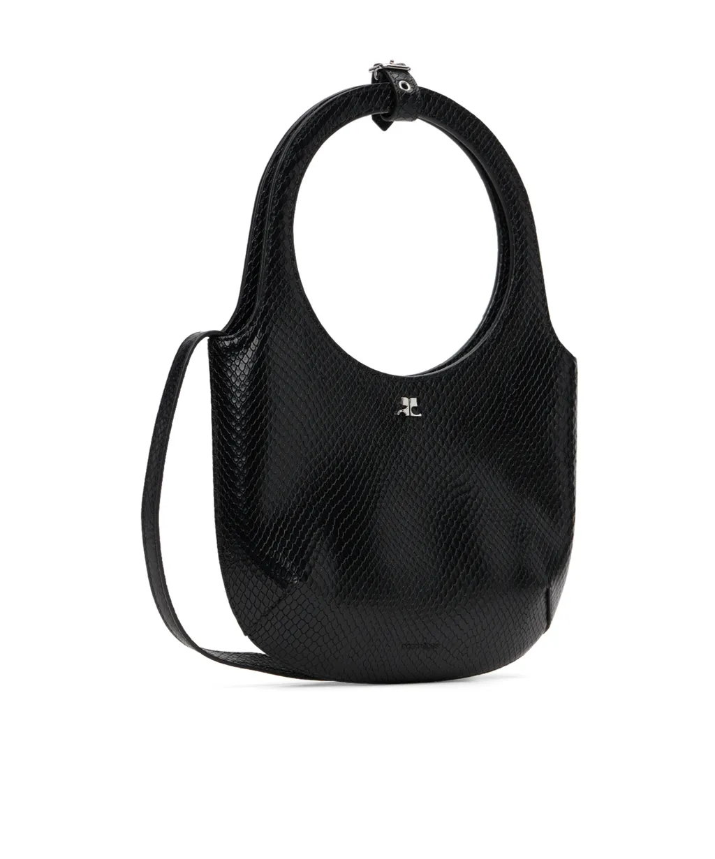 CourrÈGes Embossed Top Handle Handbag