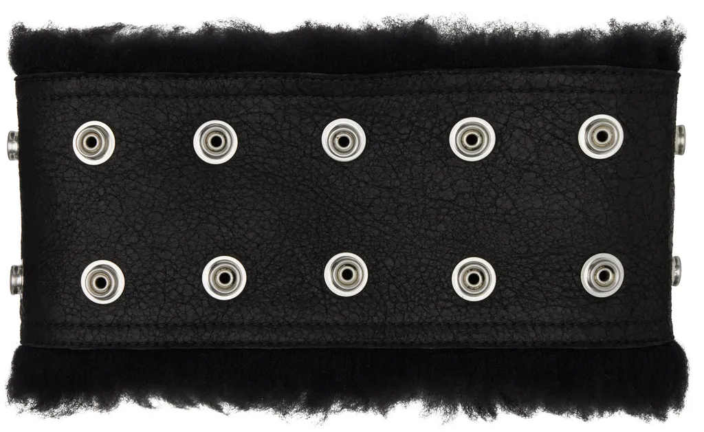 Black Concordians Shearling Neck Band