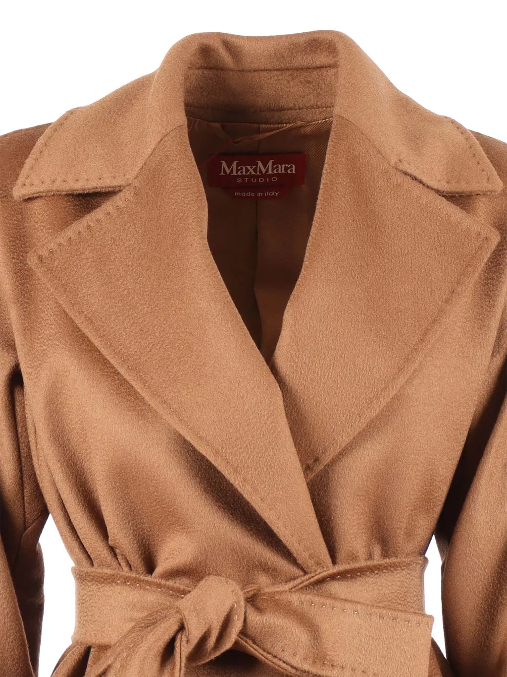 Belted Wool Single-Breasted Coat