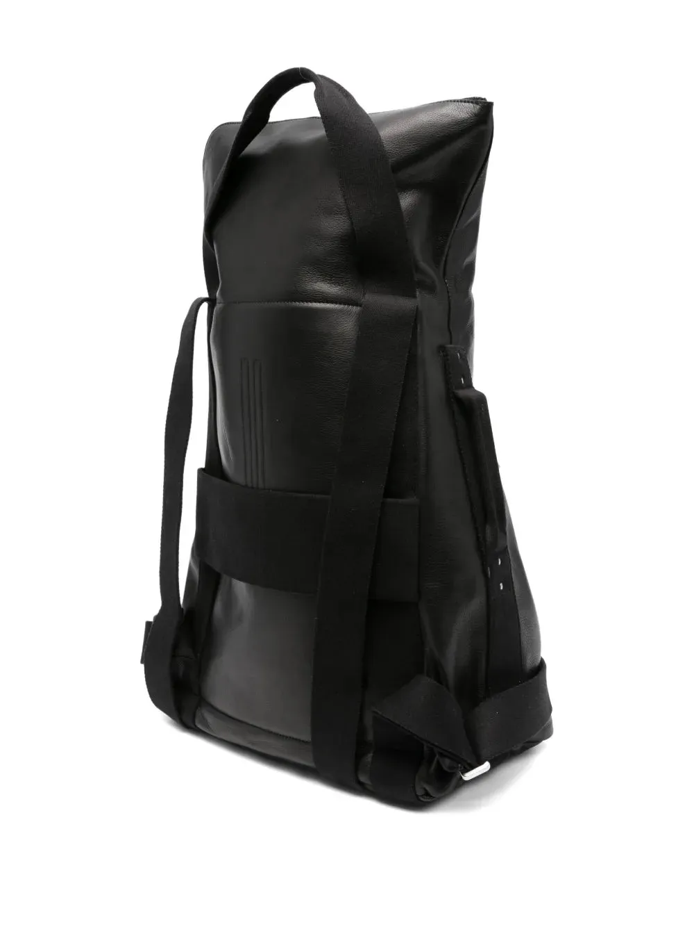 Cargo Zip-Fastening Leather Backpack