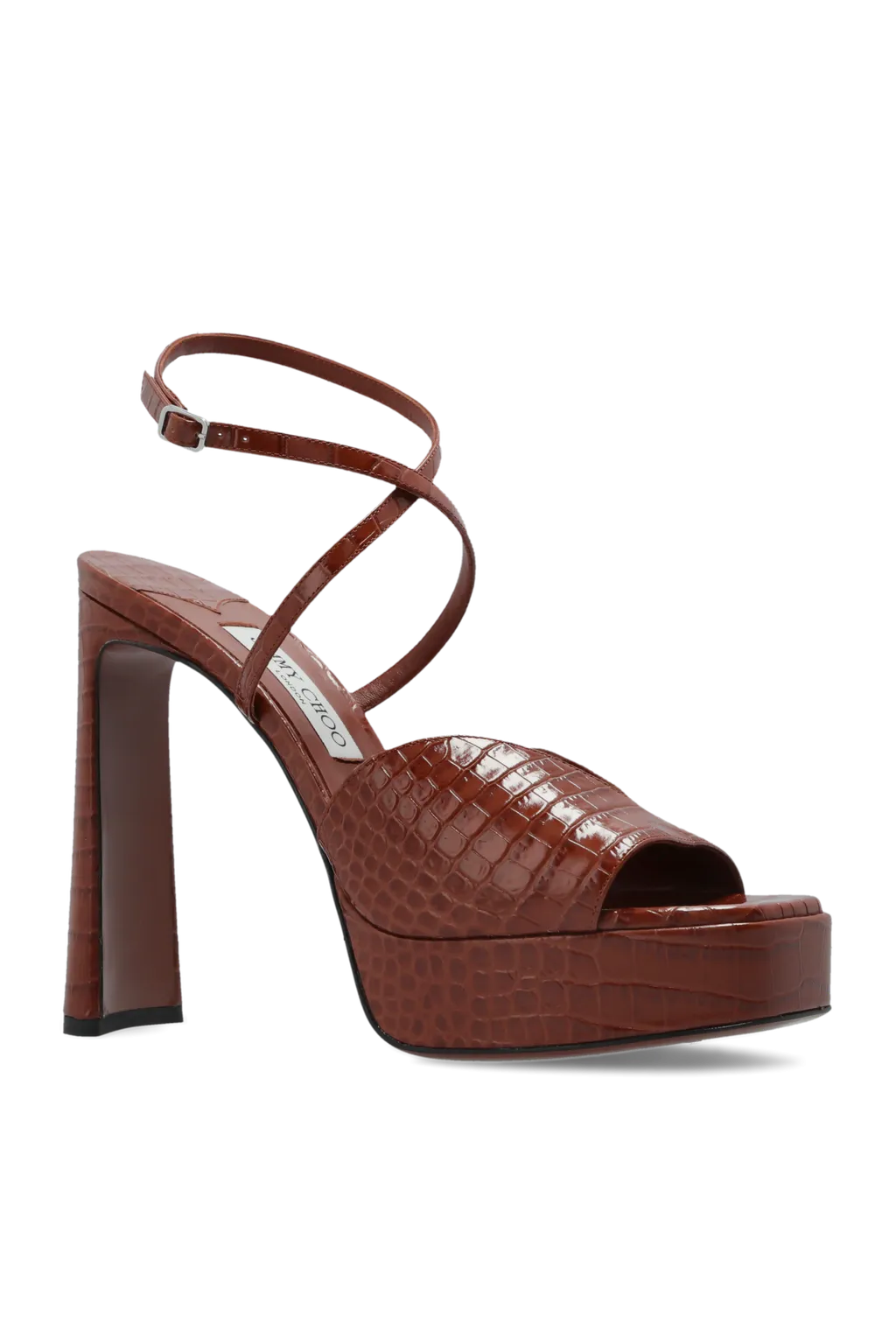 Jimmy Choo Karli Embossed Platform Sandals