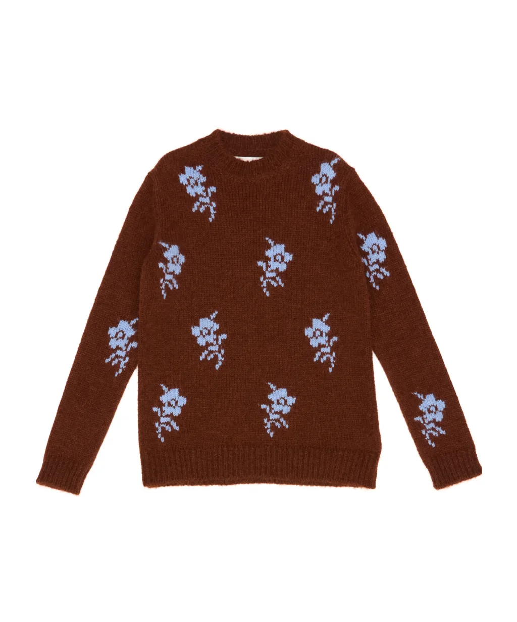 Floral-Jacquard Sweater