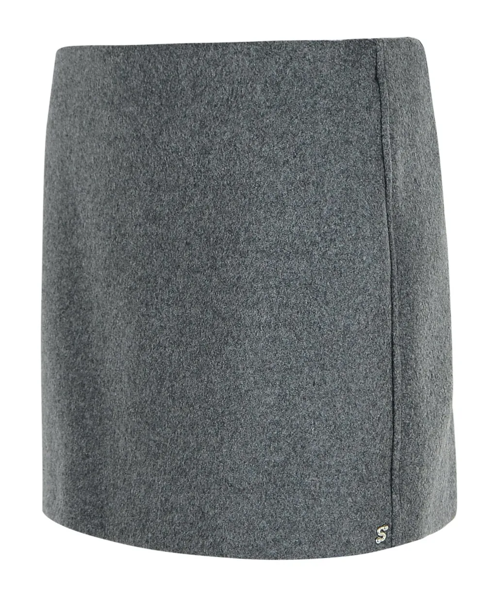 Darted Wool Skirt