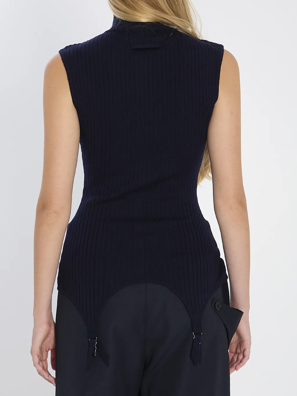 Jean Paul Gaultier High Neck Sleeveless Top