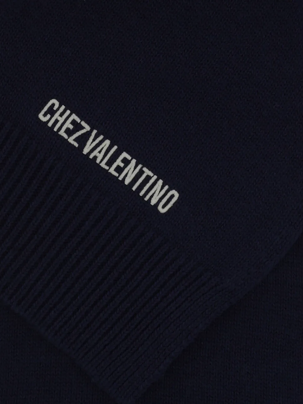 Valentino Logo Embroidered Knitted Scarf