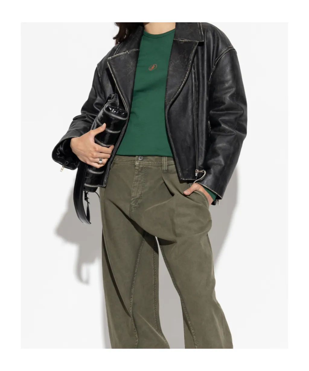 Logo-Embroidered Ribbed Top