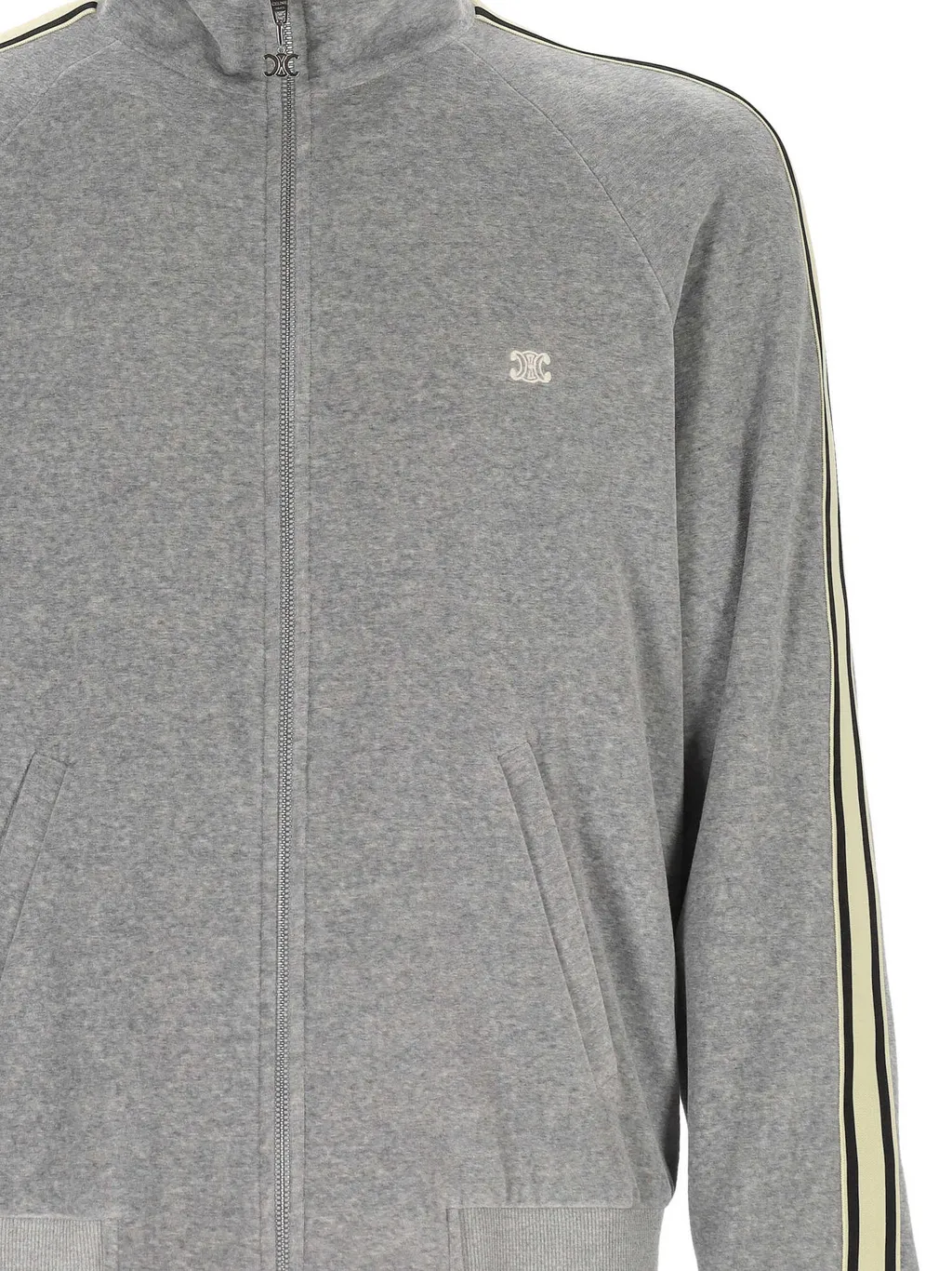 Tracksuit Jacket In Velvet Cotton