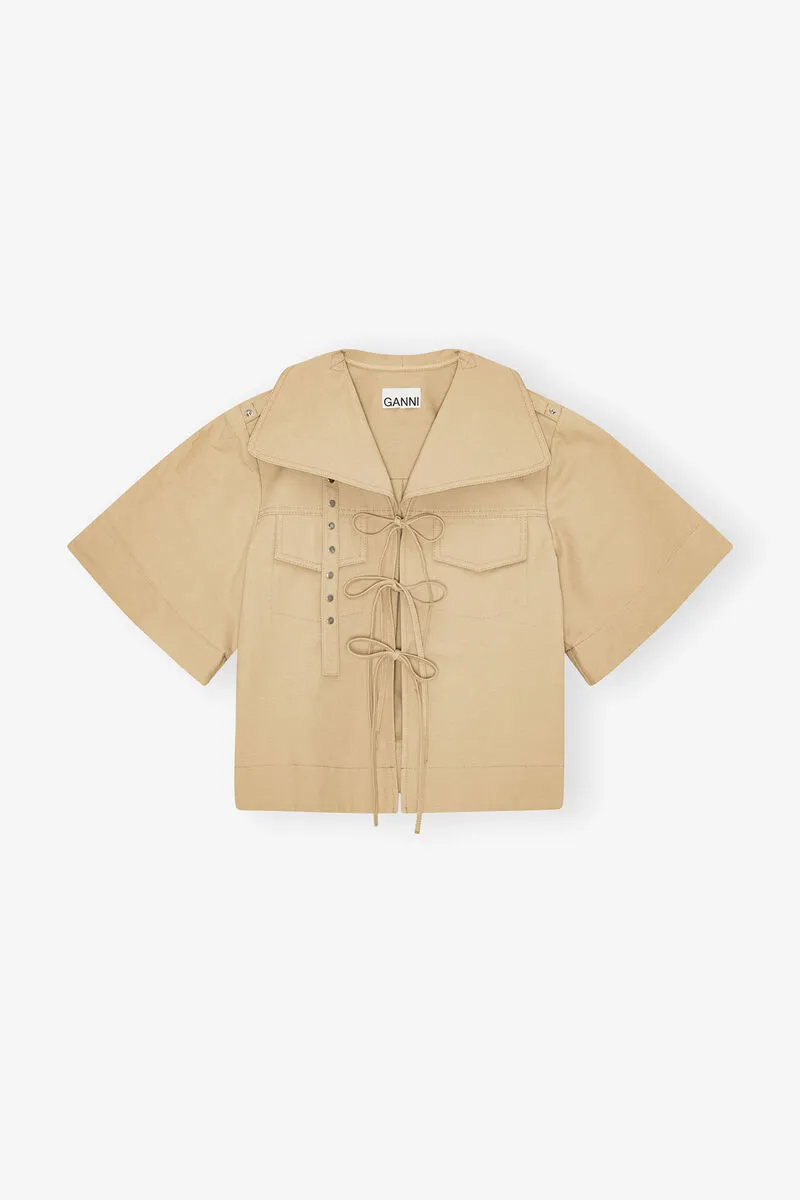 Ganni Lace-Up Blouse