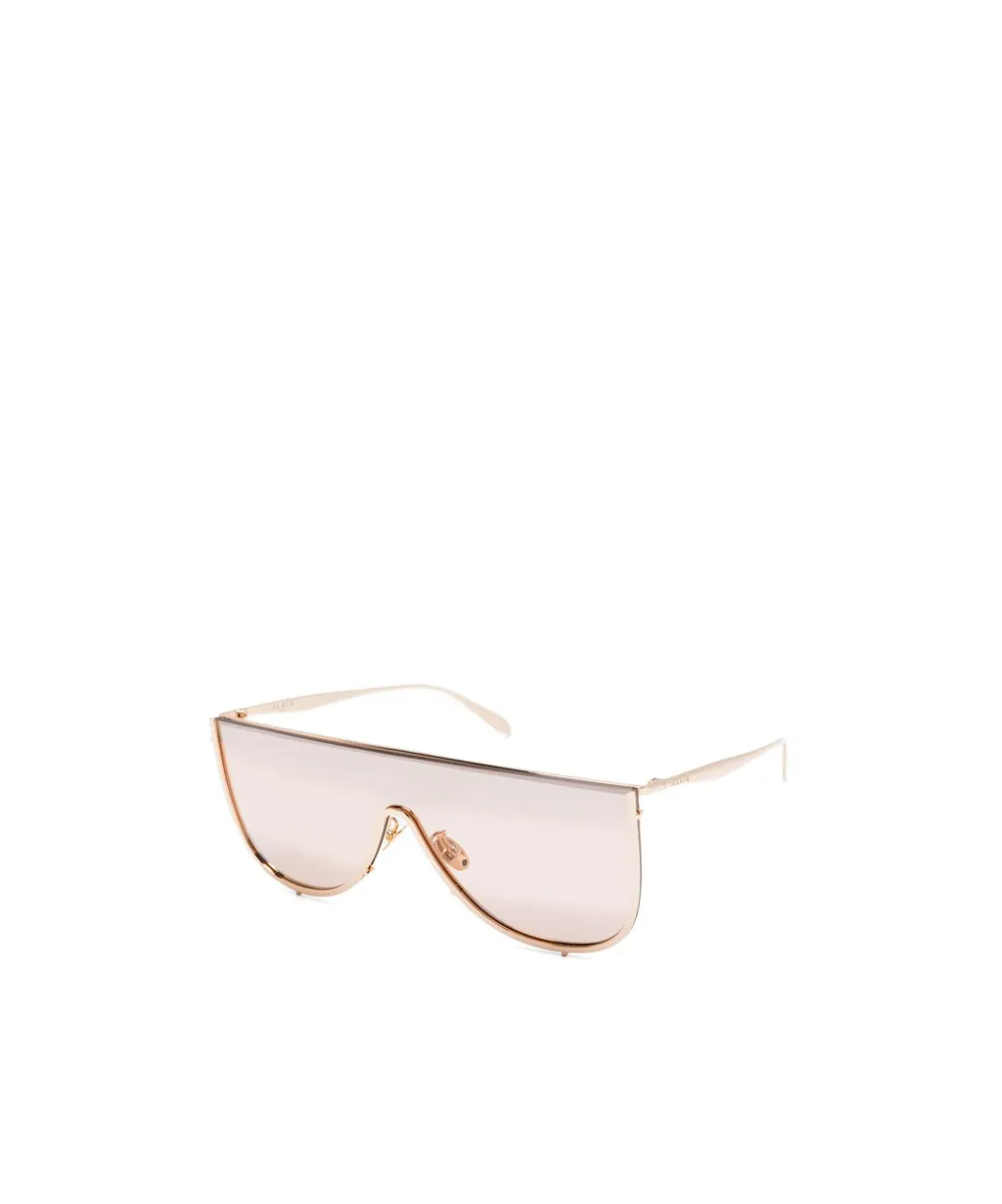 AlaÏA Shield-Frame Curved Tip Sunglasses