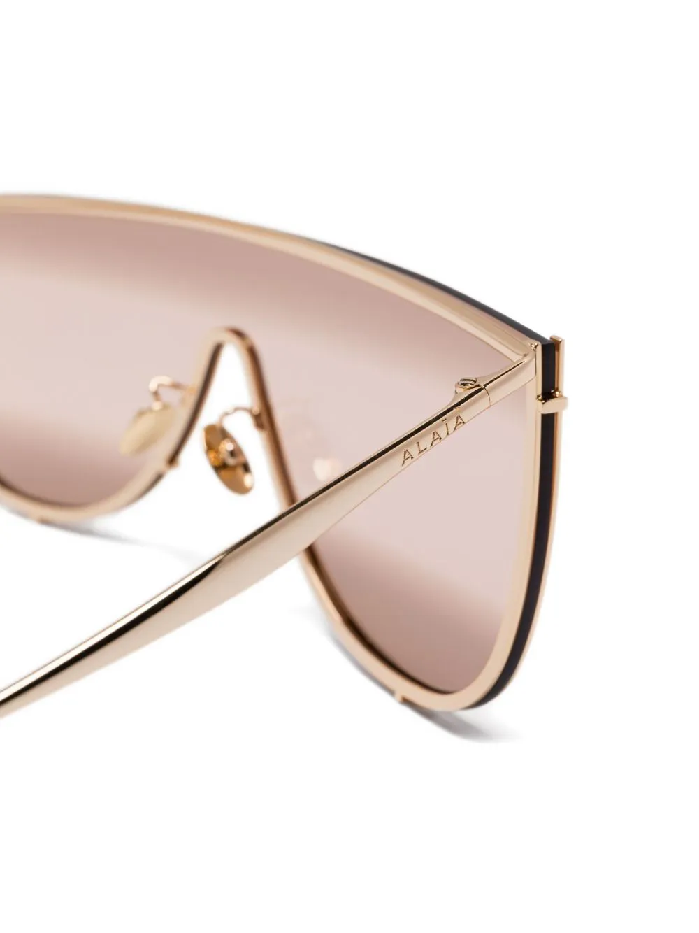 AlaÏA Shield-Frame Curved Tip Sunglasses