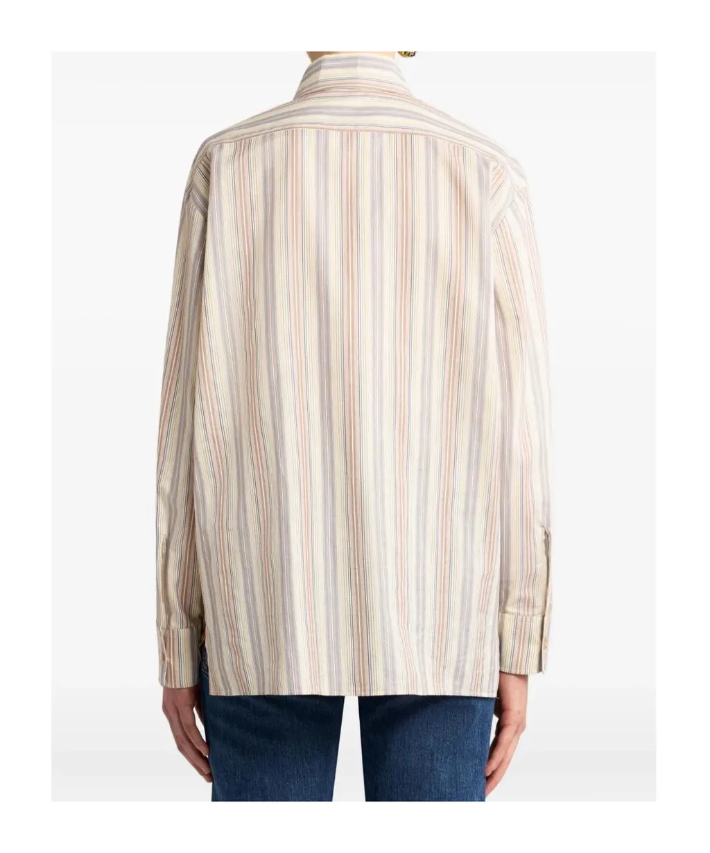 Etro Placed Printed Striped Shirt
