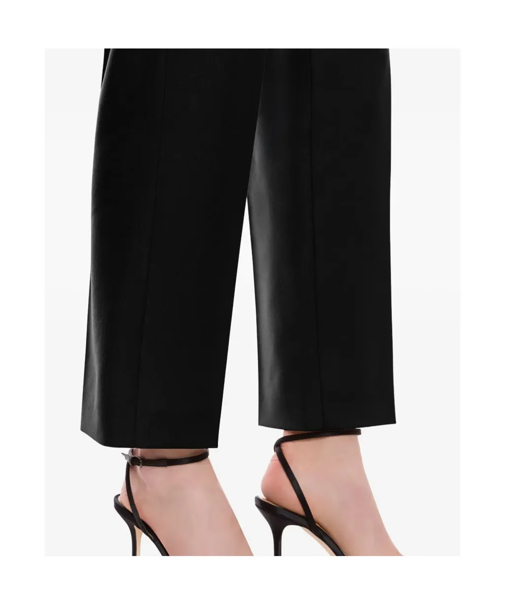 Pleated Straight-Leg Casual Pants