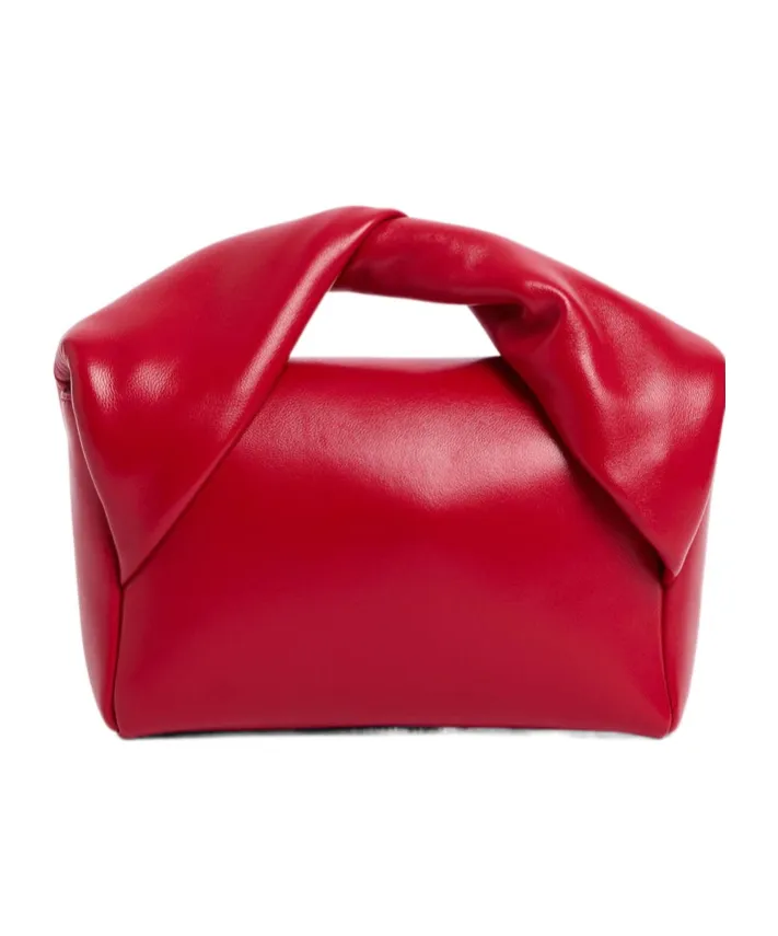 Twisted-Handle Leather Tote Bag