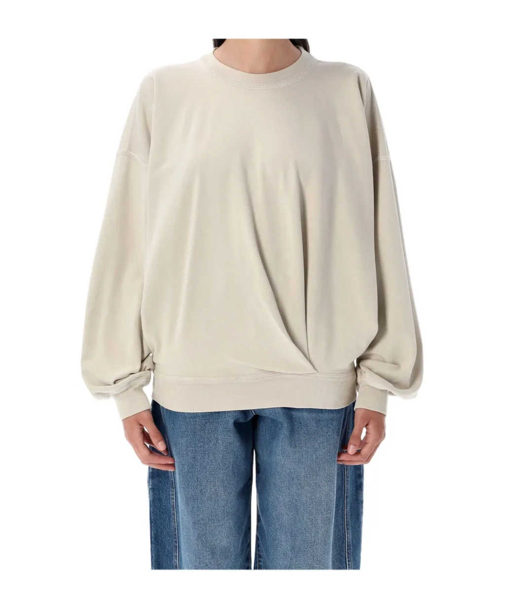 Twist-Detail Crew-Neck Sweatshirt
