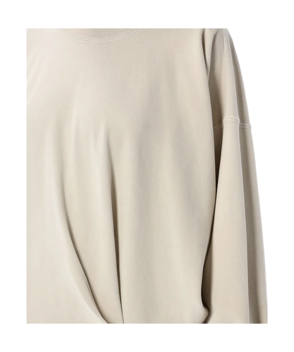 Twist-Detail Crew-Neck Sweatshirt