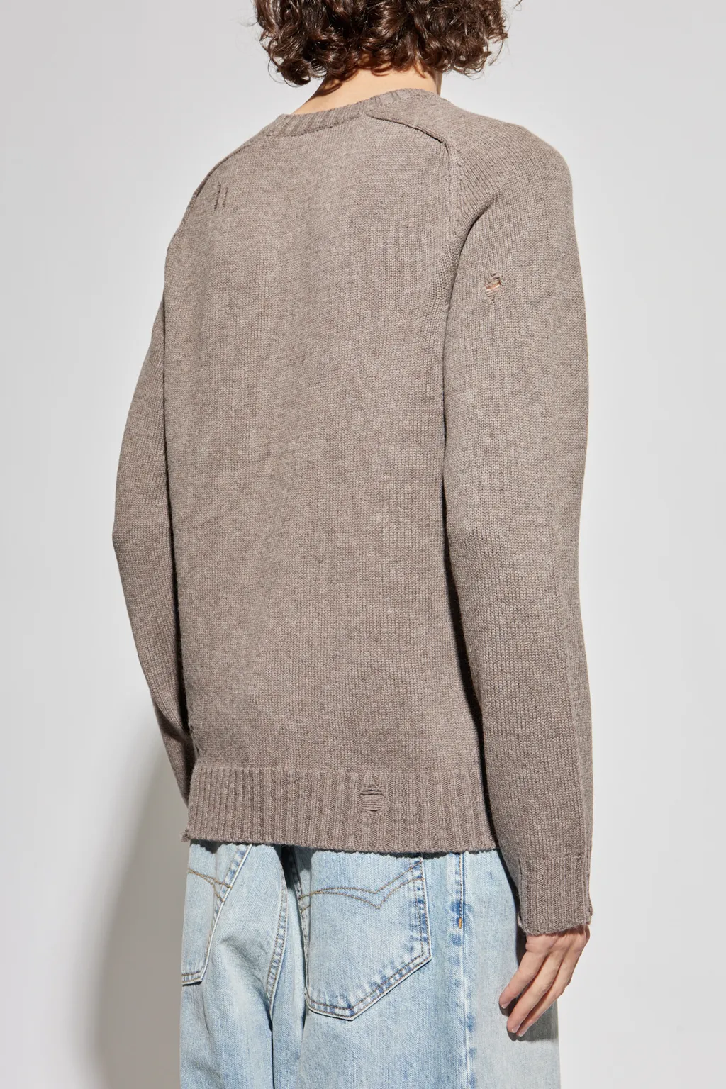 Distressed-Finish Sweater