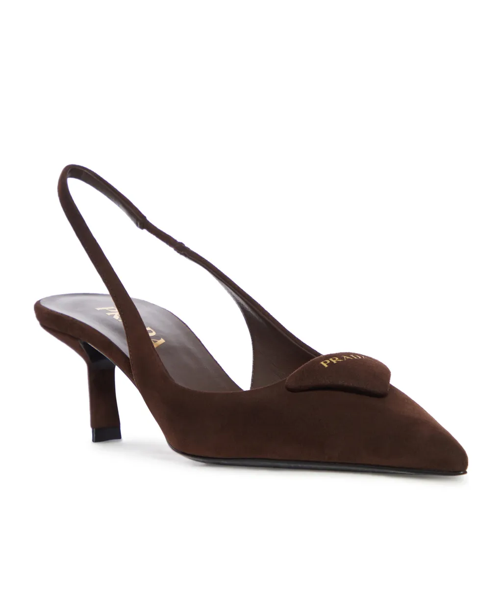 Prada Pointed-Toe Slingback Pumps