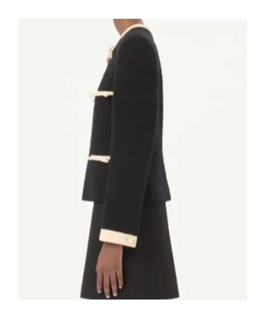 Valentino Bow Detailed Crewneck Jacket