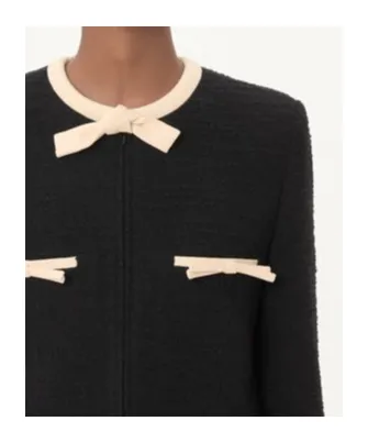 Valentino Bow Detailed Crewneck Jacket