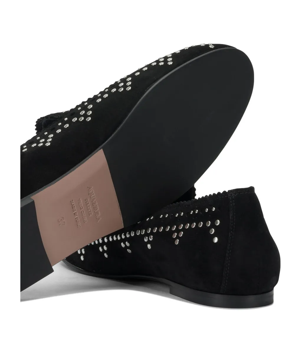 Aquazzura Stud Embellished Flat Shoes