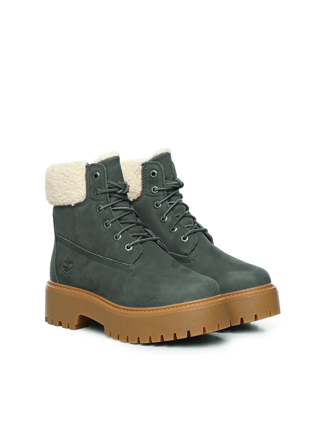 Timberland Shearling-Lined Lace-Up Boots