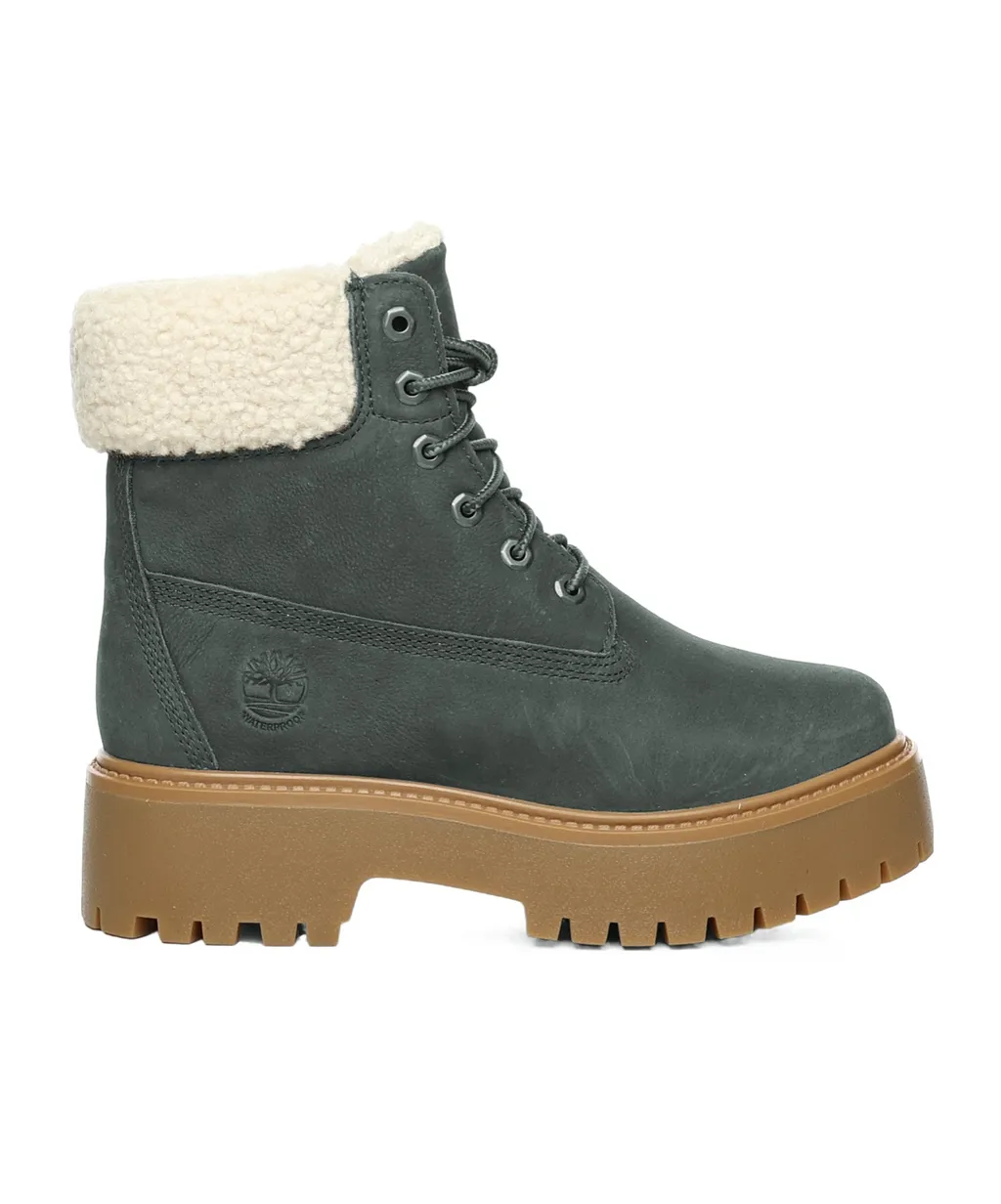 Timberland Shearling-Lined Lace-Up Boots