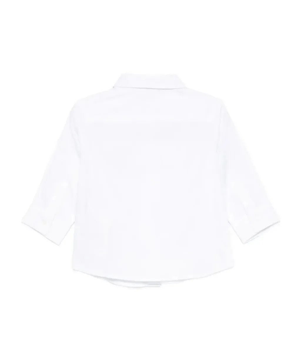 Teddy-Embroidered Cotton Shirt