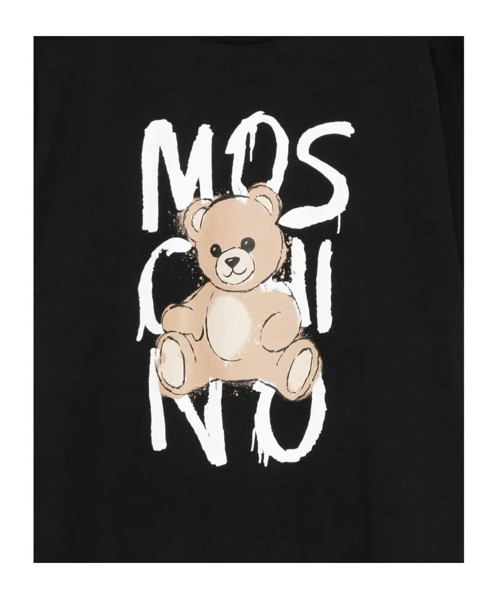 Moschino Kids Teddy-Printed Crewneck Dress
