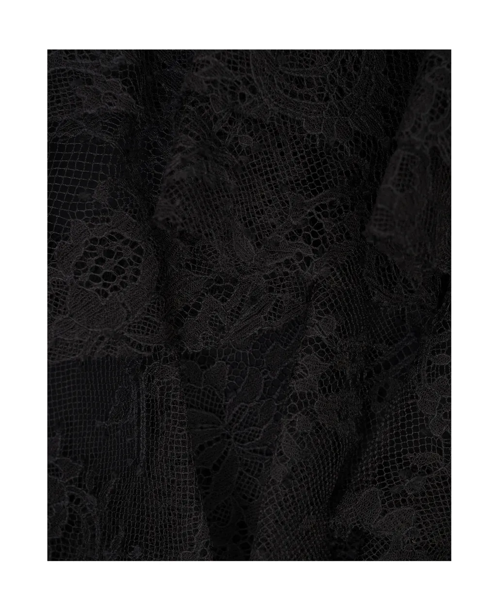 Alexander Mcqueen Ruffled Lace Mini Skirt