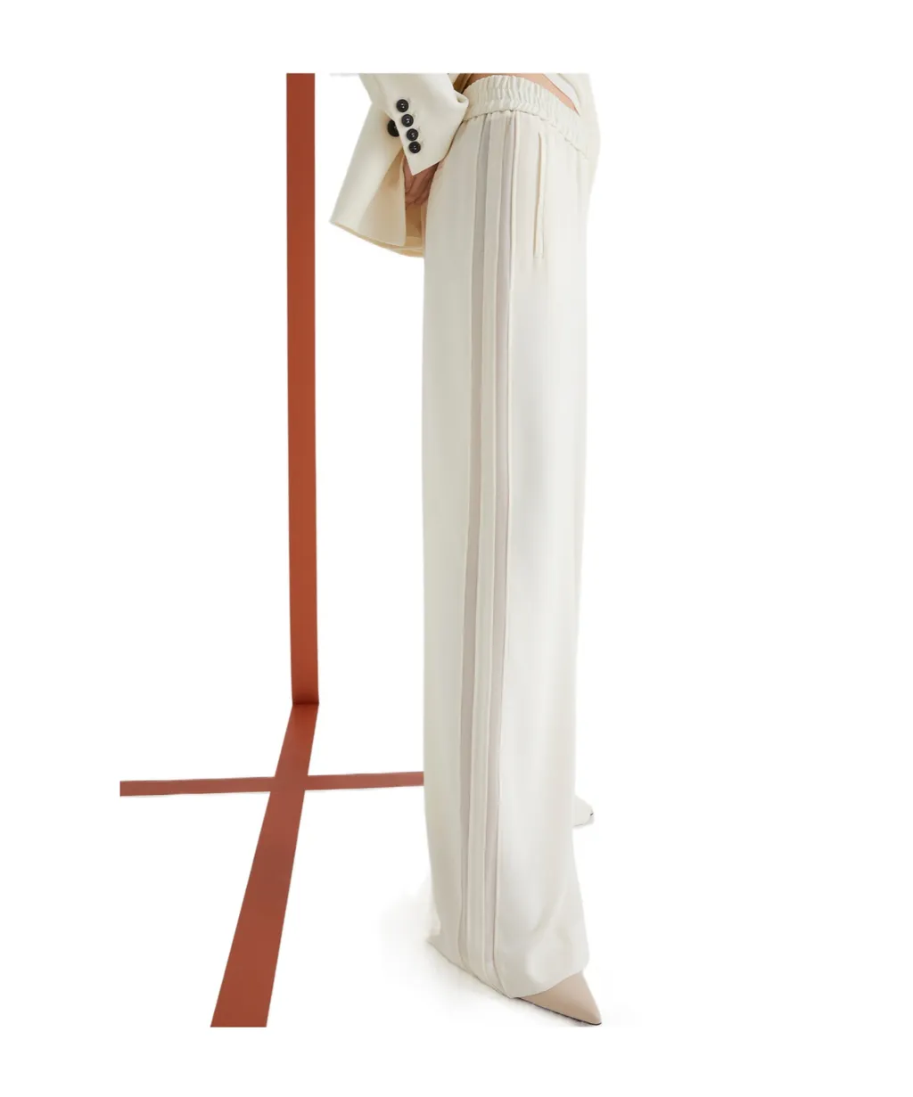 Envers Satin Trousers - Wool White