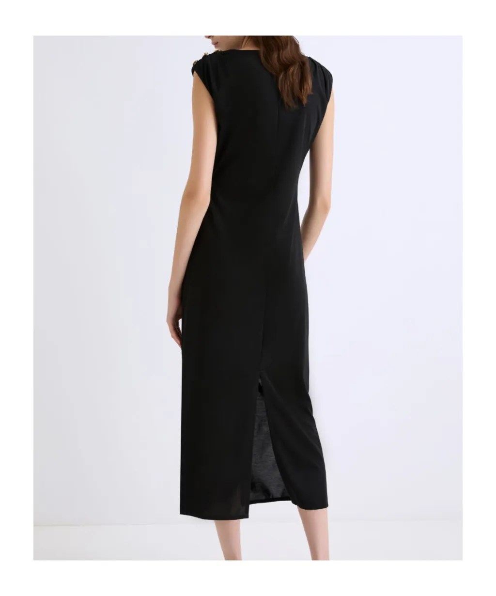 Slim-Fit Jersey Dress - Black