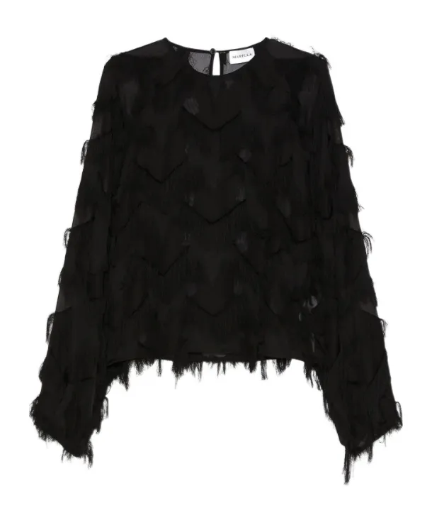 Fil Coupé Blouse - Black