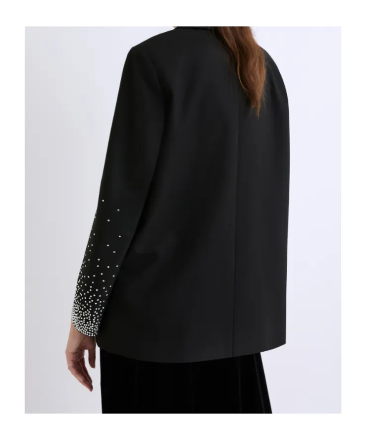 Straight-Fit Stretch Blazer