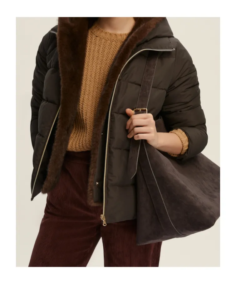 Short Hooded Taffeta Jacket