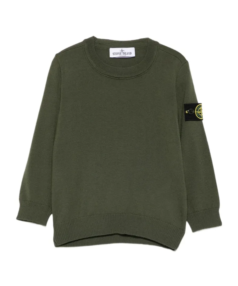 Logo-Patch Wool Sweater