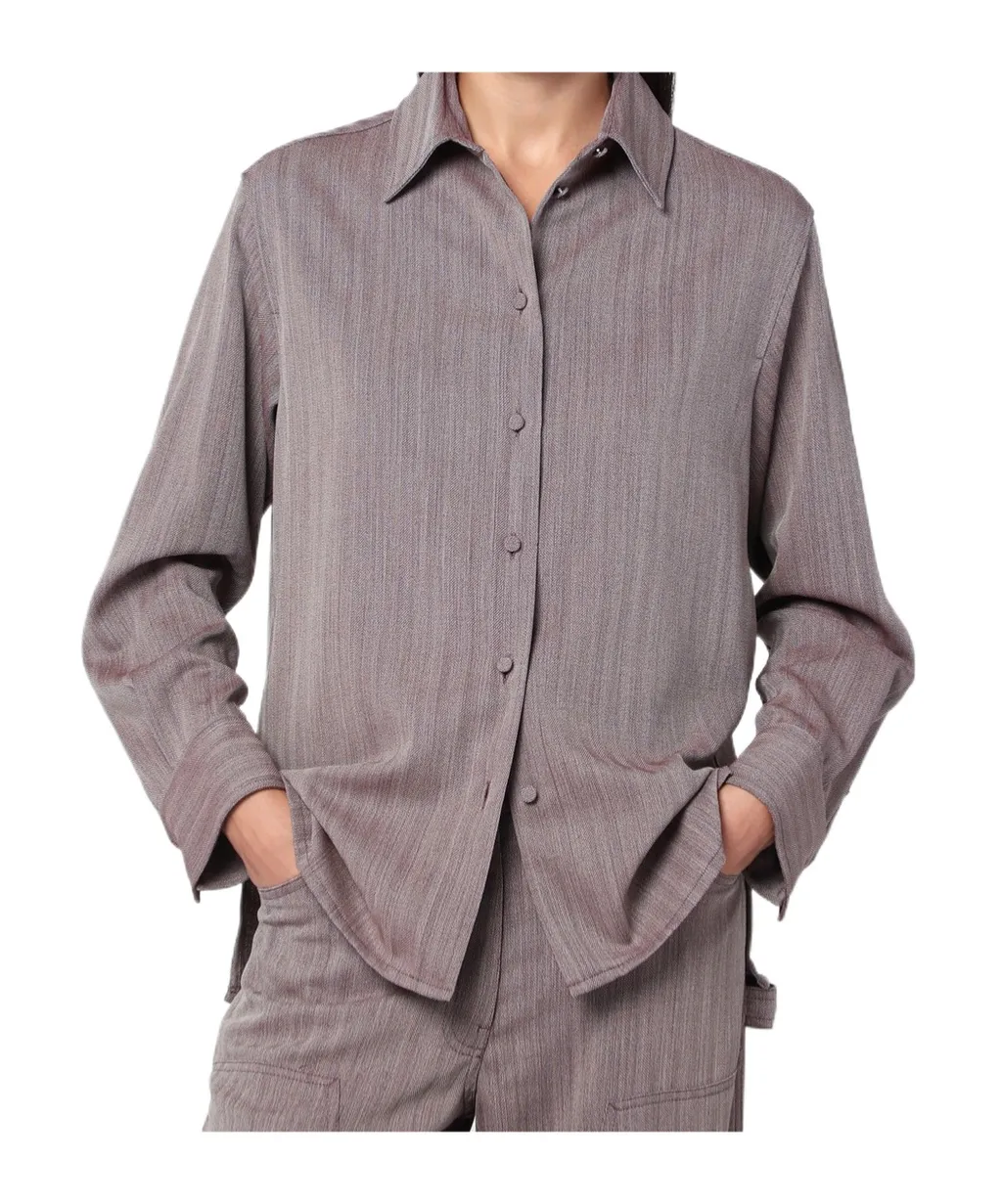 Button-Fastening Shirt