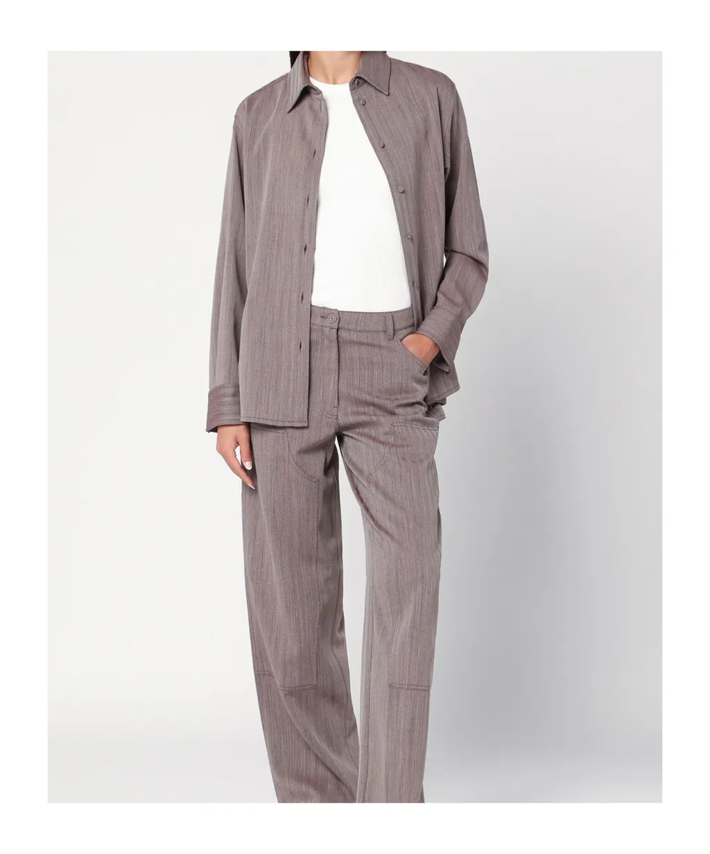 Button-Fastening Shirt