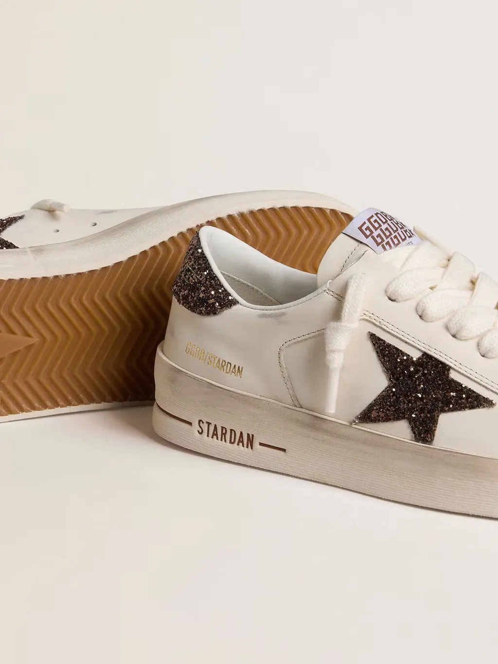 Golden Goose Deluxe Brand Stardan Glittered Sneakers