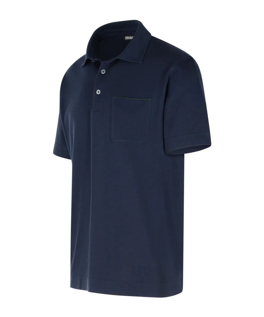 Zegna Short-Sleeved Buttoned Polo Shirt