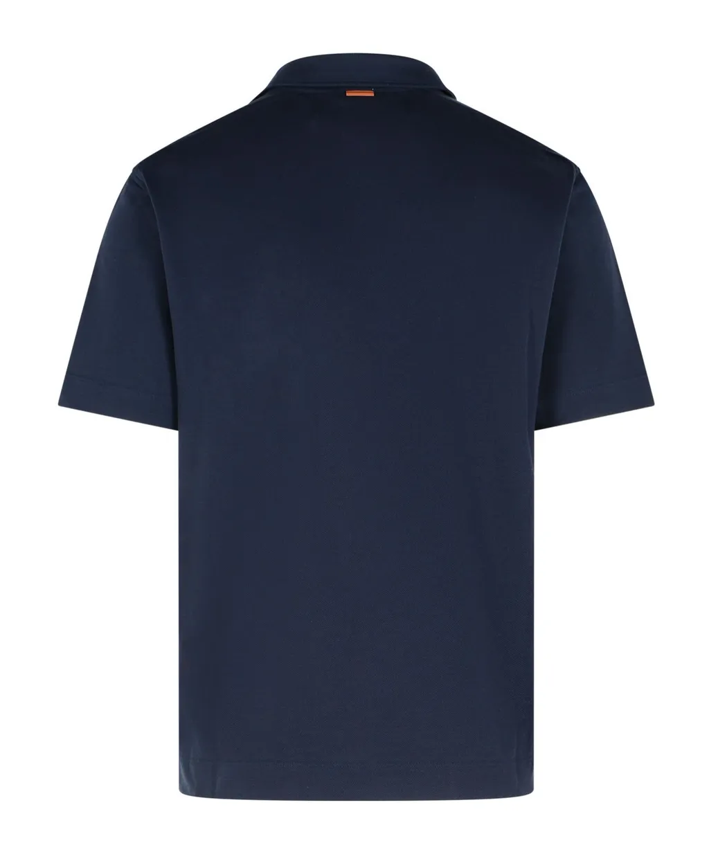 Zegna Short-Sleeved Buttoned Polo Shirt