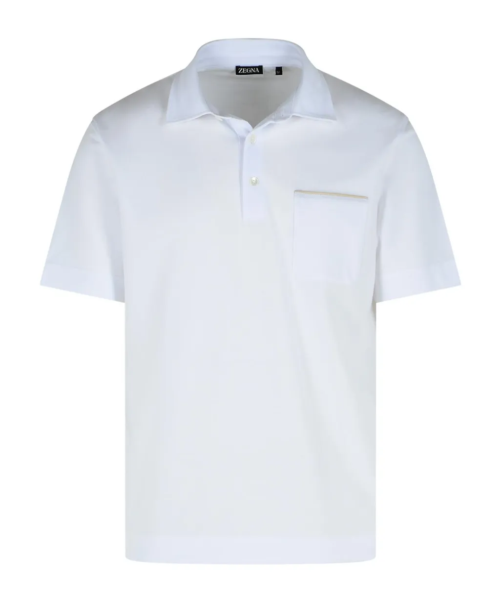 Zegna Short-Sleeved Buttoned Polo Shirt
