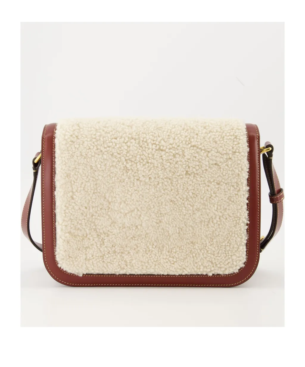 Shearling Leather Shoulder Bag