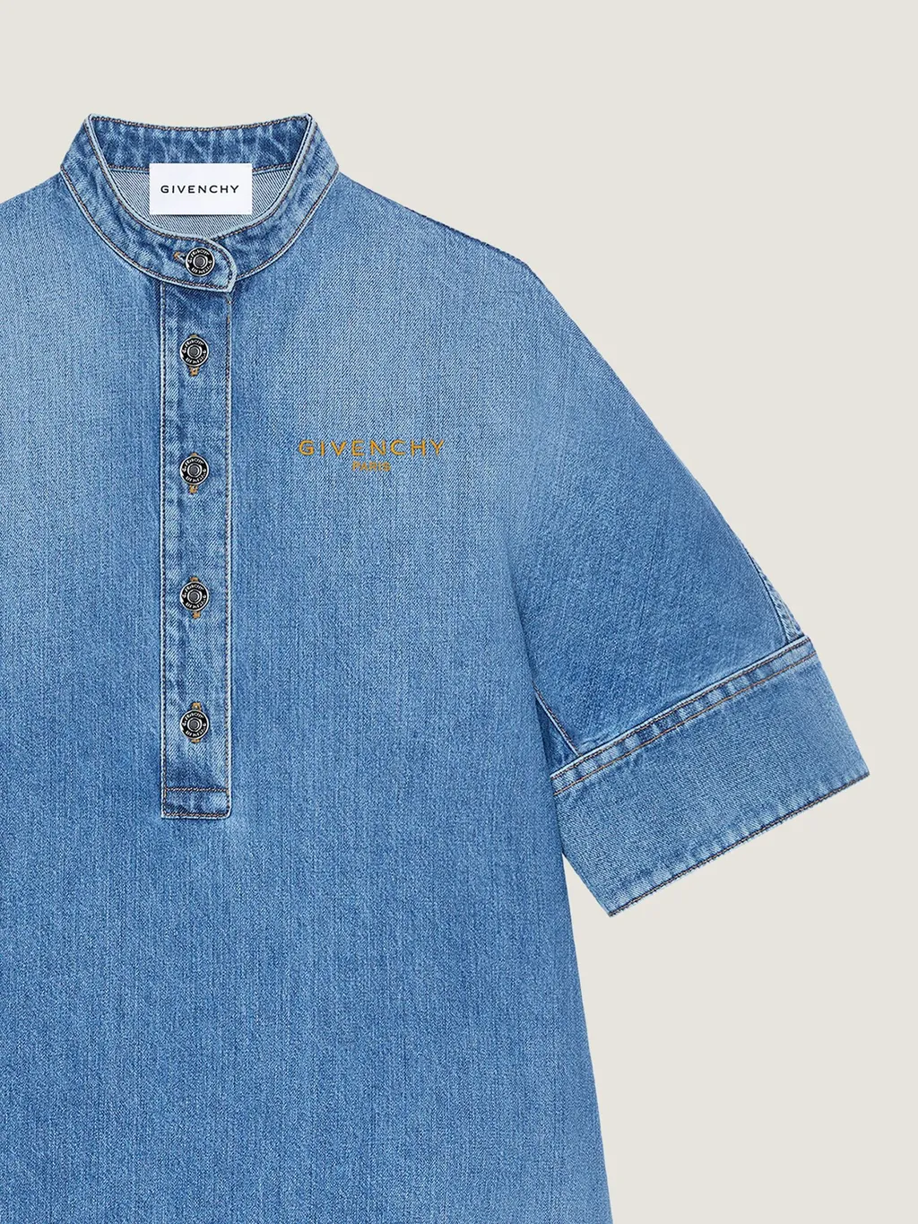 Shirt Dress In Washed Denim
