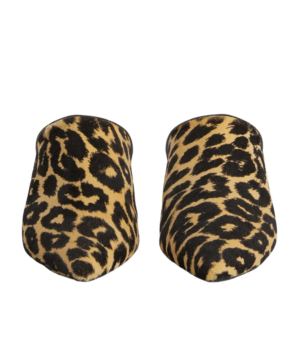 Jil Sander Leopard-Printed Pointed Toe Mules