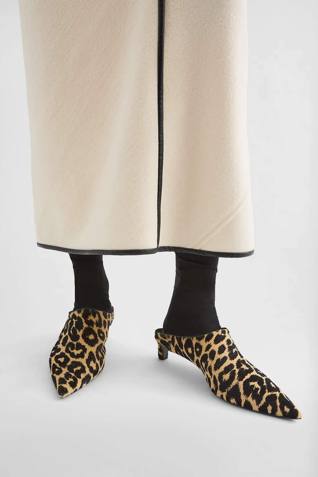 Jil Sander Leopard-Printed Pointed Toe Mules
